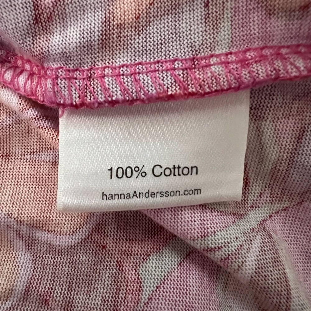 Hanna Andersson Shirt Girl 4 100 Pink Retro Floral Babydoll Ruffle Boho Bohemian - Picture 6 of 7